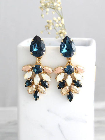 Blue Navy Earrings